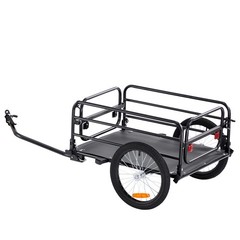 VEVOR Bike Cargo Trailer Bicycle Carrier Storage Cart 160 lbs Load Carbon Steel