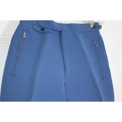 Vintage Bogner Five Olympics Blue Wool Stirrup Ski Pants Western Germany SZ 6-8