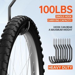 8-Pack Heavy Duty Bike Hook, Loading Capacity 100 LBS, 6 inch, Bike Hooks for
