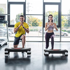 31&Prime; Aerobic Step Platform Exercise Stepper Workout Step Adjust 4&Prime;-6&Prime;-8&Prime; w/Risers