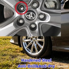 5pcs M12x1.5 Wheel Lock Nuts, 37mm Height, Flat Mag Seat, Only for Toyota OEM