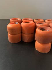 Lot of 20 Vanguard Zinger Orange Roller Skate Wheels (Condition& Size Varies)