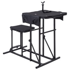 Folding Shooting Bench Seat with Adjustable Table Gun Rest Height Adjustable