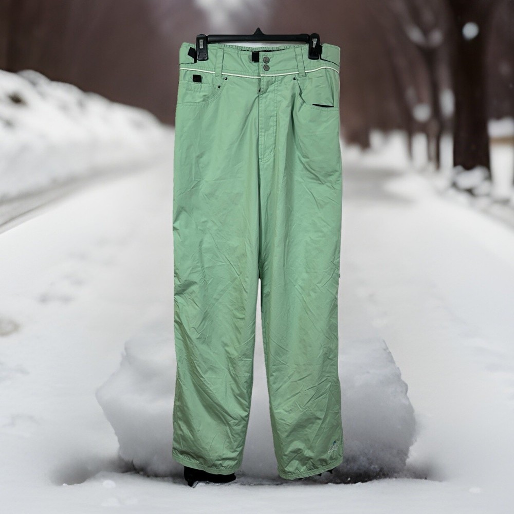 Rusty Women&rsquo;s Large Mint Snowboarding Pants Skiing Sledding Winter Snow Retro L