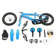 14&Prime; Kids Bike With Training Wheels Adjustable Seat Handbrake Blue Black Bicycle