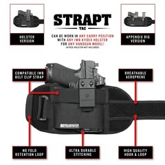 Clip & Carry STRAPT-TAC Belly Band Holster ~ Works w/ any IWB Kydex Gun Holster