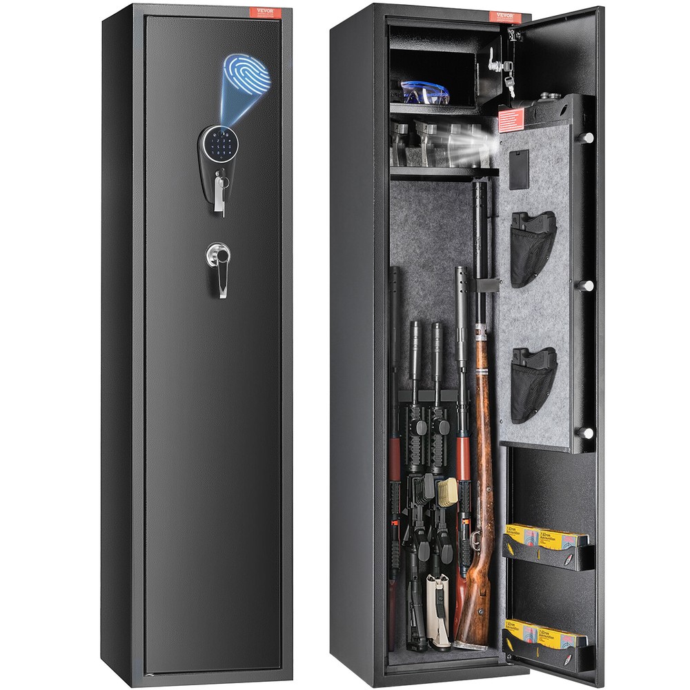 VEVOR Gun Safe Rifle Safe with Fingerprint & Digital Keypad Lock for 6 Rifles