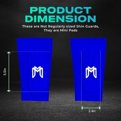 MediCaptain Mini Shin Guards Soccer – Built in Maxi (5.5 x 2.8 in), Blue