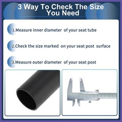 Bike Seat Post 30.4x450mm Adjustable Angle with Fixing Clip Aluminum Alloy