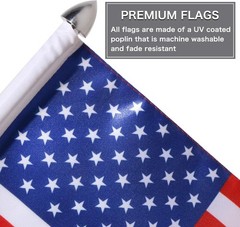 NEW 2X Motorcycle Flagpole Mount 90 Foldable 1/2in Rack Flags 6.7×10.2in