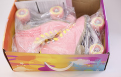 Impala Quad Roller Skates Pink Yellow Vegan Womens Size 6 New In Box