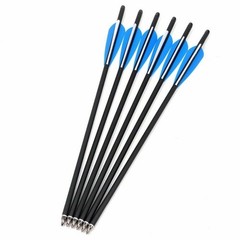 12PCS Crossbow Bolts Hunting 20In Carbon Arrows OD 8.8mm Archery Shooting Target