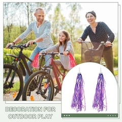 YELARXI Bike Streamers, Tassel Handlebar Streamers 10.6 Inch, Purple