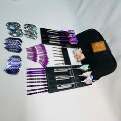 VTG 146 PCS Airmaster 6 Dart Set Case Extra Flights Shafts Points Plastic Steel