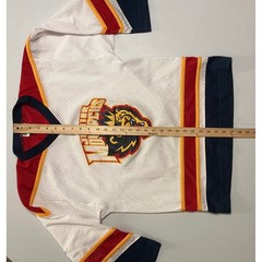 VTG USA Made Greensboro Junior Monarchs Hockey Jersey Youth L White Rare