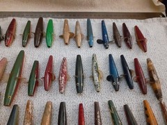 77 x Vintage Devon Minnows ~ early to modern , wood , metal , some named , etc.,