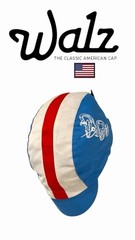 Walz Striped Cycling Cap Blue/White/Red One Size Cotton USA Flag Fourth Of July