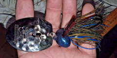 1.6 oz Musky CHATTER BLUE/BROWN/OLIVE/ STUDFINDER SILVER HAMMERED NORTHLAND USA