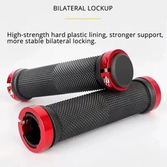 Ergonomic Rubber Bicycle Handlebar MTB Mountain Bike Grips Cycling Lock-On Ends