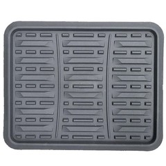 Universal Black Rear Rubber Floor Mat 1 Piece All Weather Protection