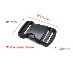 20-50mm Plastic Dual Adjustable Side Release Buckles for MOLLE Backpacks