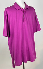 POLO GOLF Ralph Lauren S/S Performance Polo Shirt w/Shirttail Hem – XL, Fuchsia