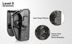 OWB Polymer Holster Fit Taurus G3, Open Carry Holster for Outside Waistband