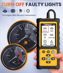 OBD2 Scanner with ABS SRS Transmission Reset Fault Codes