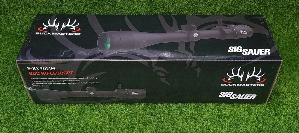 SIG SAUER SOBM33001 Buckmasters Rifle Scope 3-9x 40 40mm BDC, Black