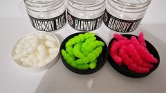 3× Harmony Baits Larva Grub Apod 37mm Trout Fishing Lure Perch Fishing Chub
