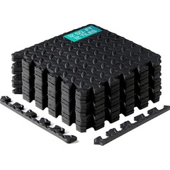 12pcs Puzzle Exercise Mat EVA Interlocking Foam Floor Tiles for Home Gym Workout