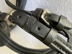 STUBBEN Lightly Used FULL Horse BLACK Padded Leather Freedom Ergonomic BRIDLE