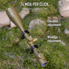 6-24x50AOEG Hunting Red Green Dual illuminated Mil-dot Adjustable Optical Scope
