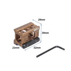 Micro Red Dot Riser Mount T2 Style 20mm Rail Aluminum Low Profile