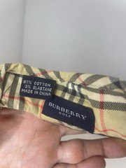 Burberry Golf Visor Check Adjustable Cotton Elastane Beige Black Red Unisex