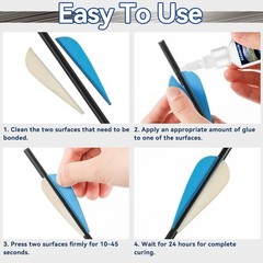 Fletching Glue 30 g, Arrow Glue, Instant & Clear Adhesive for Carbon clear