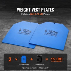 Uimoso Weight Vest Plates for Training, Running, and Workouts – Set of 2×5.75 LB
