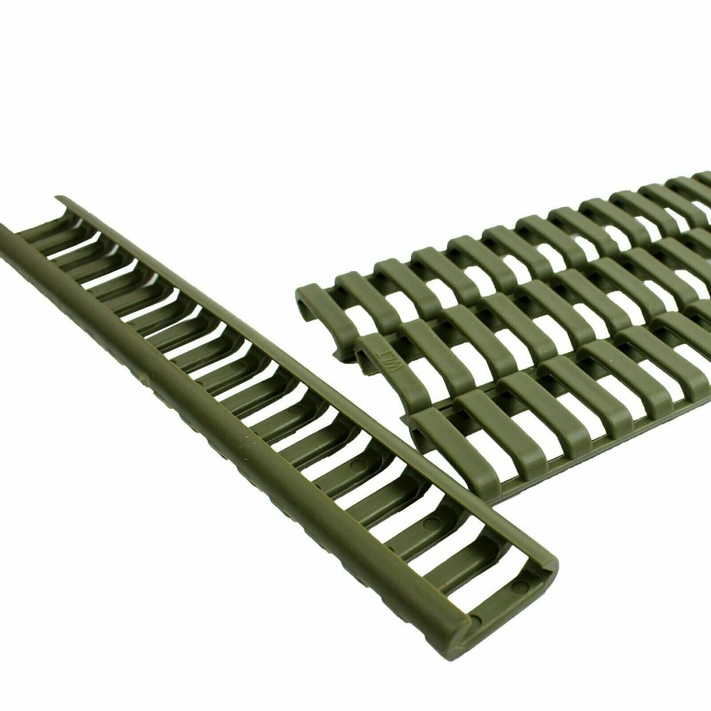 4x Low Profile Rifle Ladder Rail Cover for Weaver Picatinny Rails – OD Green