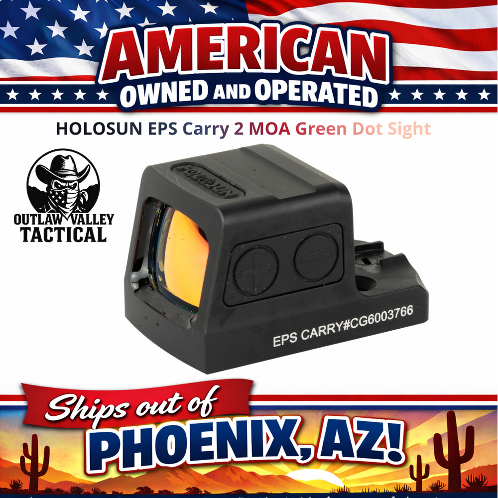 HOLOSUN EPS Carry 2 MOA Green Dot Sight – Black
