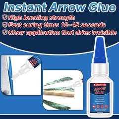 Arrow Glue 30 g, Fletching Glue, Instant & Clear Adhesive for Carbon clear