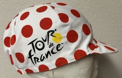 NWOT Santini Tour De France Cycling Hat Cap Made In Italy Polka Dots