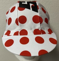 NWOT Santini Tour De France Cycling Hat Cap Made In Italy Polka Dots