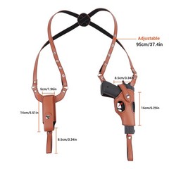 Genuine Leather Tactical Shoulder Underarm Gun Holster Pistol Concealed Carry