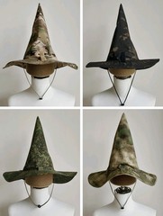 Outdoor Camouflage Hunting Tactical Large Brim Cosplay Wizard Hat