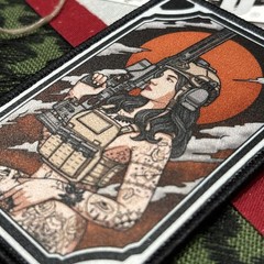 Woman Warrior Tactical Hook Loop Patch High Quality 2×3.5”
