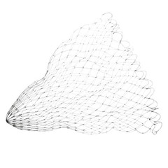60×40CM Rubber-Coated Dyneema Mesh Fishing Landing Net – Large 3.5cm Mesh USA