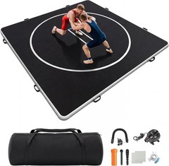 10×10 ft Inflatable Wrestling Mat for Wrestling, Martial Arts, Jitsu, Boxing,MMA