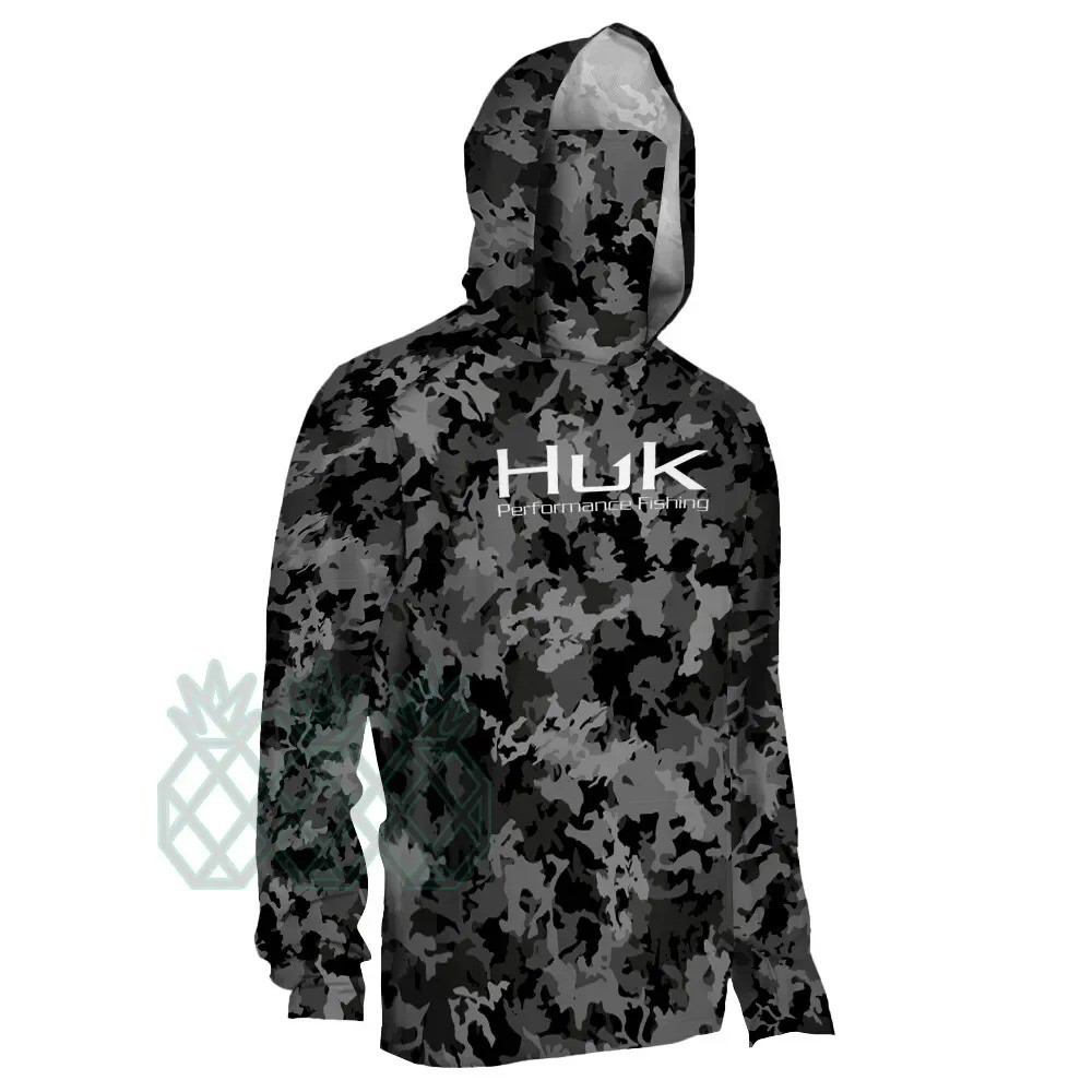 Men&rsquo;s Hooded Fishing Shirt UPF 50+ Sun Protection Quick Dry Long Sleeve Outdoor