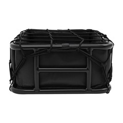 Bicycle Basket, Black Rear Bike Basket with Luggage Net and Basket Inner Liner