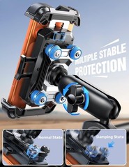 JOYROOM Motorcycle Phone Mount Holder – Anti-Shock for 4.7-7&Prime; Phones